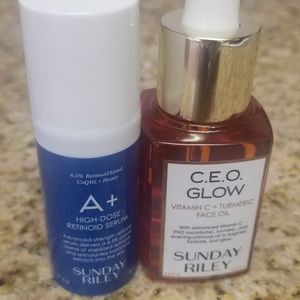 Sunday Riley CEO Glow Oil + Retinoid Serum bundle
